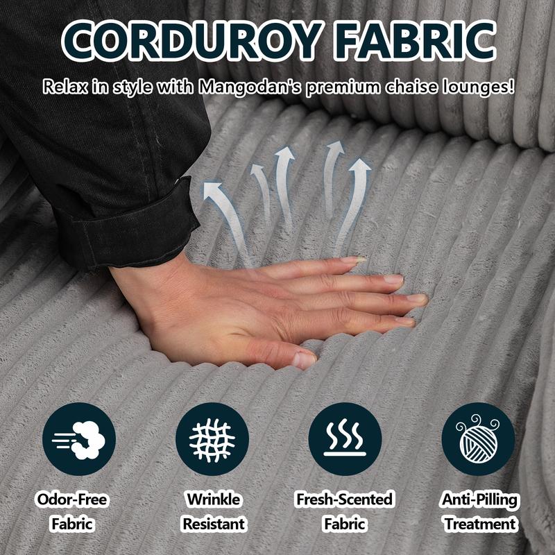 Sillón reclinable 3 en 1 con función de balanceo y giro: reclinación de 151°, giro de 360° y balanceo de 30°; sillón tapizado con bolsillos laterales para sala de estar, dormitorio, oficina, balcón o cualquier espacio; capacidad de 300 libras.