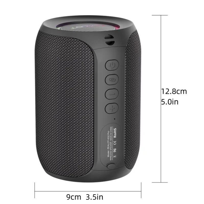 Altavoz portátil compatible con Bluetooth, altavoz inalámbrico multifuncional, altavoz estéreo de 15 W con graves potentes e iluminación RGB, altavoz resistente al agua para el hogar, exteriores, acampada y ciclismo, regalo de Halloween #SelecciónDestacad
