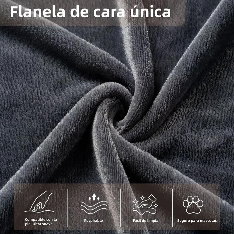 Sofá tipo puf para gente perezosa — Espuma viscoelástica de alta resiliencia — Funda de franela extraíble y lavable — Tamaño extragrande (prellenado) 05
