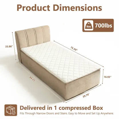Cama portátil sin huesos, tamaño Queen, sin marco, no requiere montaje.