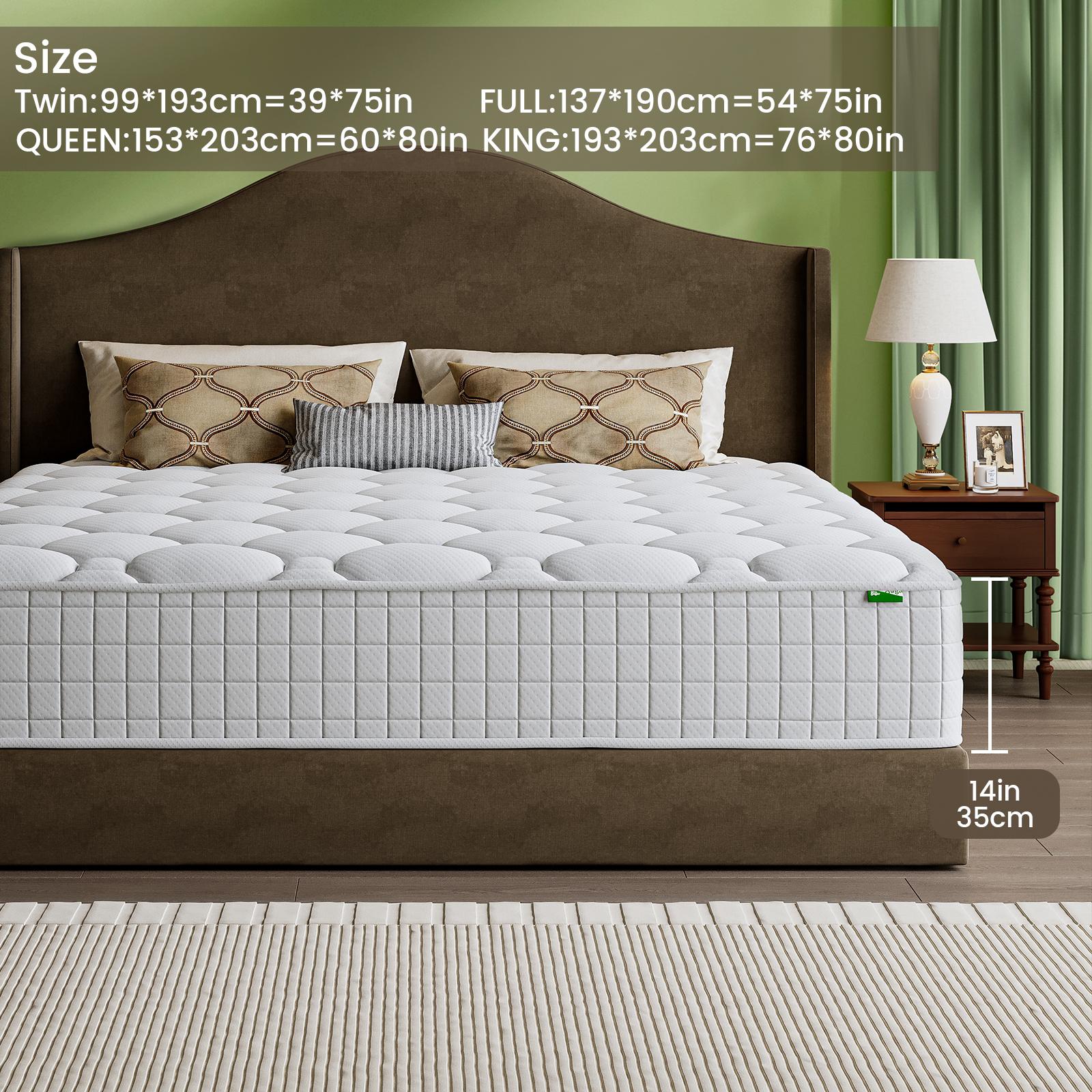 8/10/12/14-inch Ergonomic Medium Firm for Stress Relief and Comfort Perfect Sleep Companion