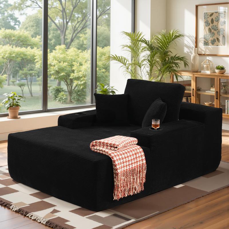 Sillón chaiselongue interior de 67 pulgadas,Sofá cama tapizado de gran tamaño, sofá cama, sillones para leer, sofás de 02
