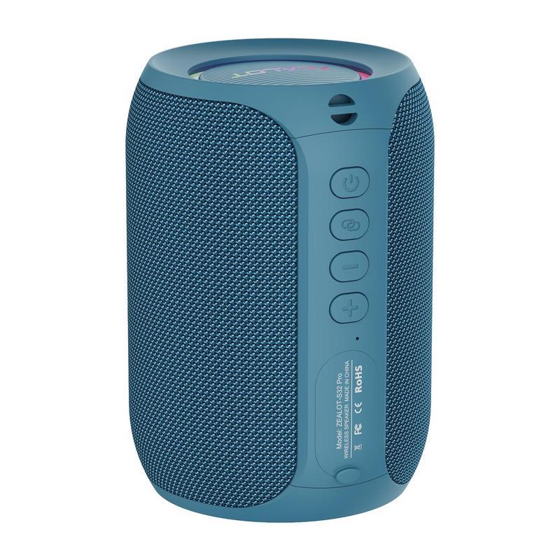 Altavoz portátil compatible con Bluetooth, altavoz inalámbrico multifuncional, altavoz estéreo de 15 W con graves potentes e iluminación RGB, altavoz resistente al agua para el hogar, exteriores, acampada y ciclismo, regalo de Halloween #SelecciónDestacad