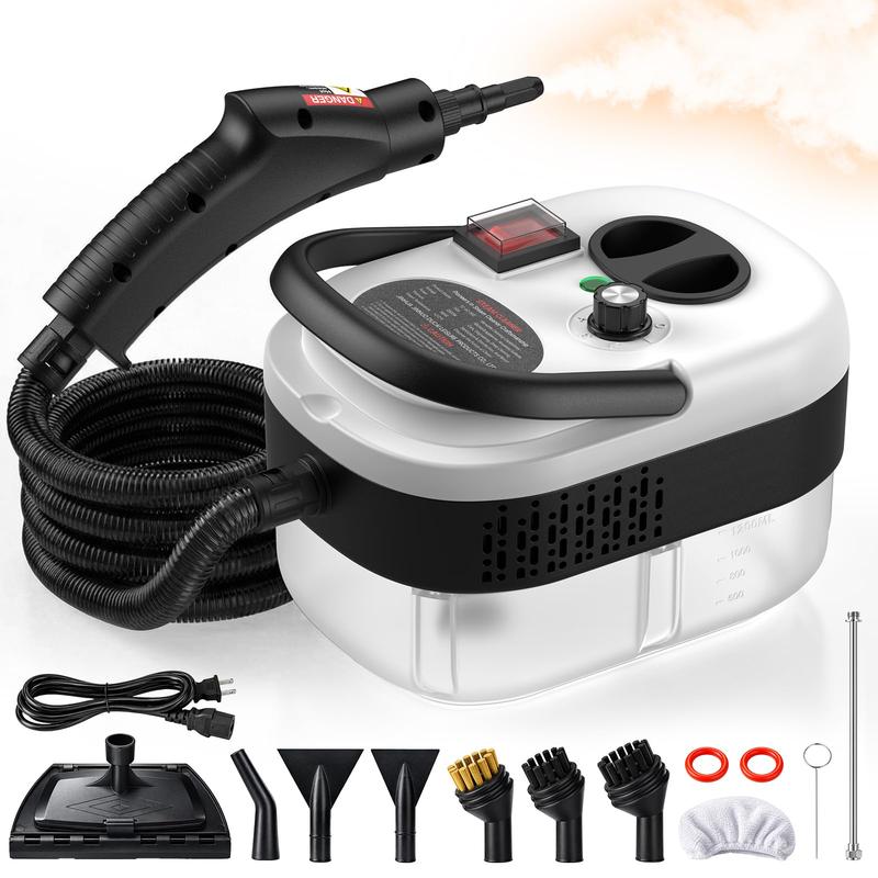 Limpiador de vapor manual de 1200W para el hogar, pistola de vapor de alta presión de 6 niveles, máquina de vapor con tanque de 1200 ml, limpiador de vapor portátil para coches para detallado y limpieza de automóviles, coches, suelos, muebles, juntas de a