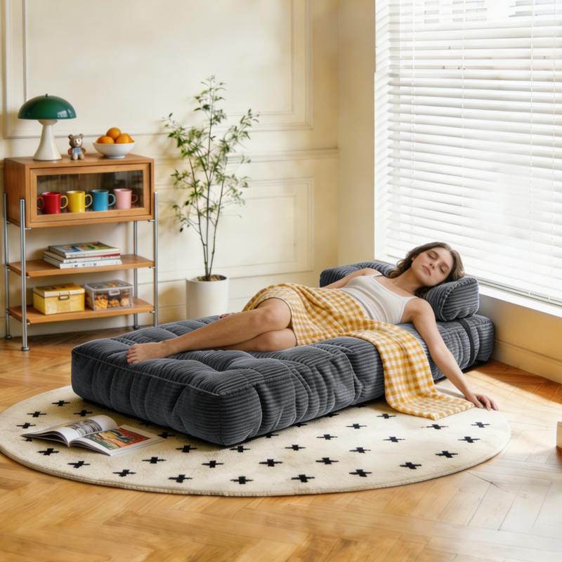 Sofá Cama Plegable 3 en 1 para Hogar Versátil y Compacto Ideal para Espacios Pequeños con Modos de Uso como Sofá Cama y Almacenamiento Fácil de Plegar sofa cloud mini bedroom