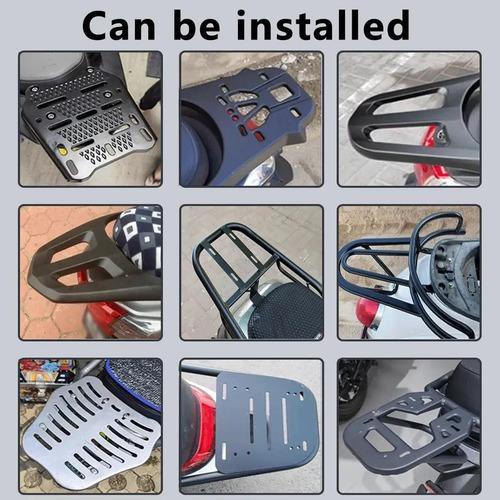 Caja Trasera Para Moto ABS 46L Alta Calidad Negro Maletero Top Case Porta Cascos Impermeable y Antirrobo con Soporte Universal y Tiras Reflectantes