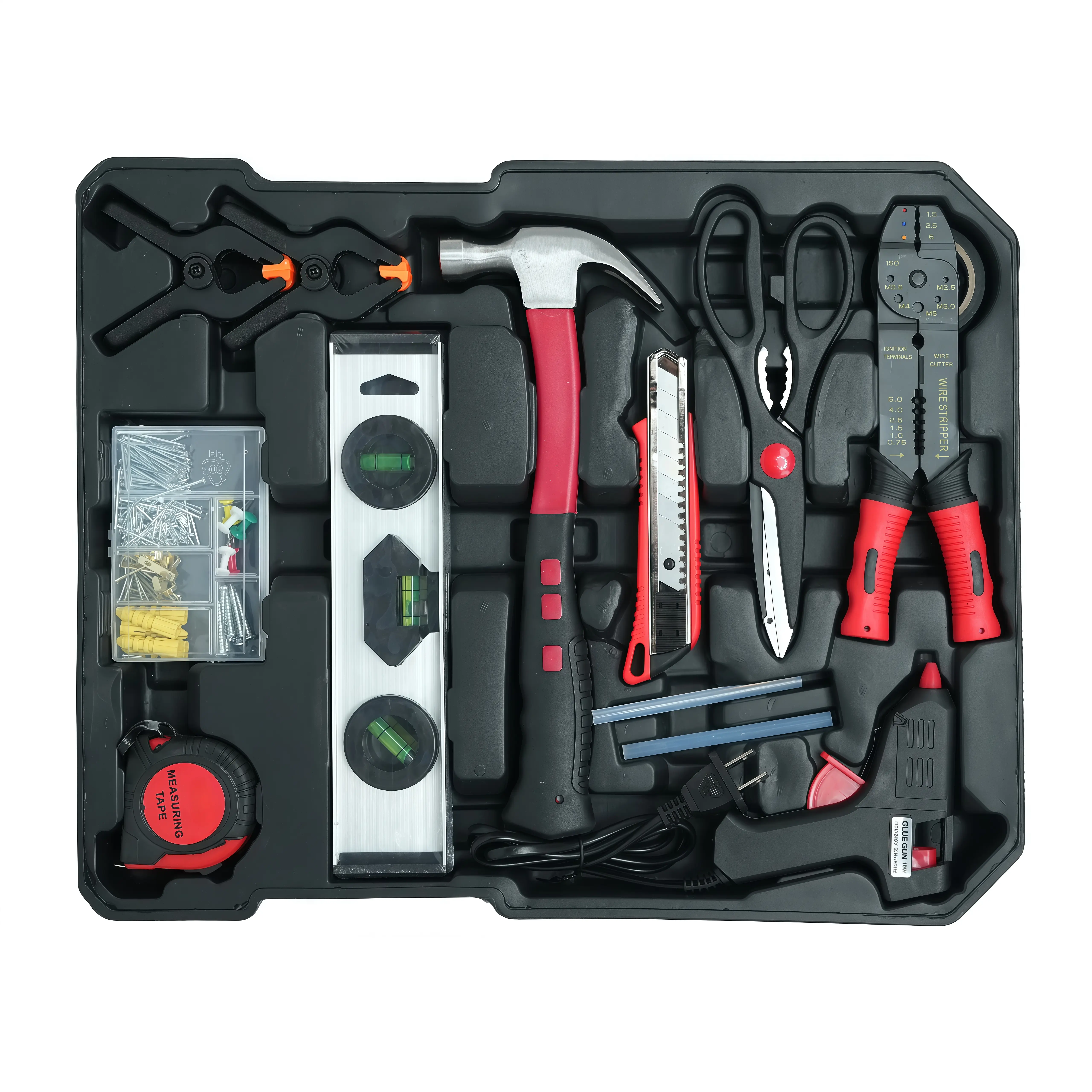 Caja de herramientas metálica de gran capacidad con 899 piezas: el kit definitivo para reparaciones domésticas. Juego completo con 4 cajones, ideal para el hogar; diseño sencillo y duradero, incluye herramientas para reparación de automóviles.