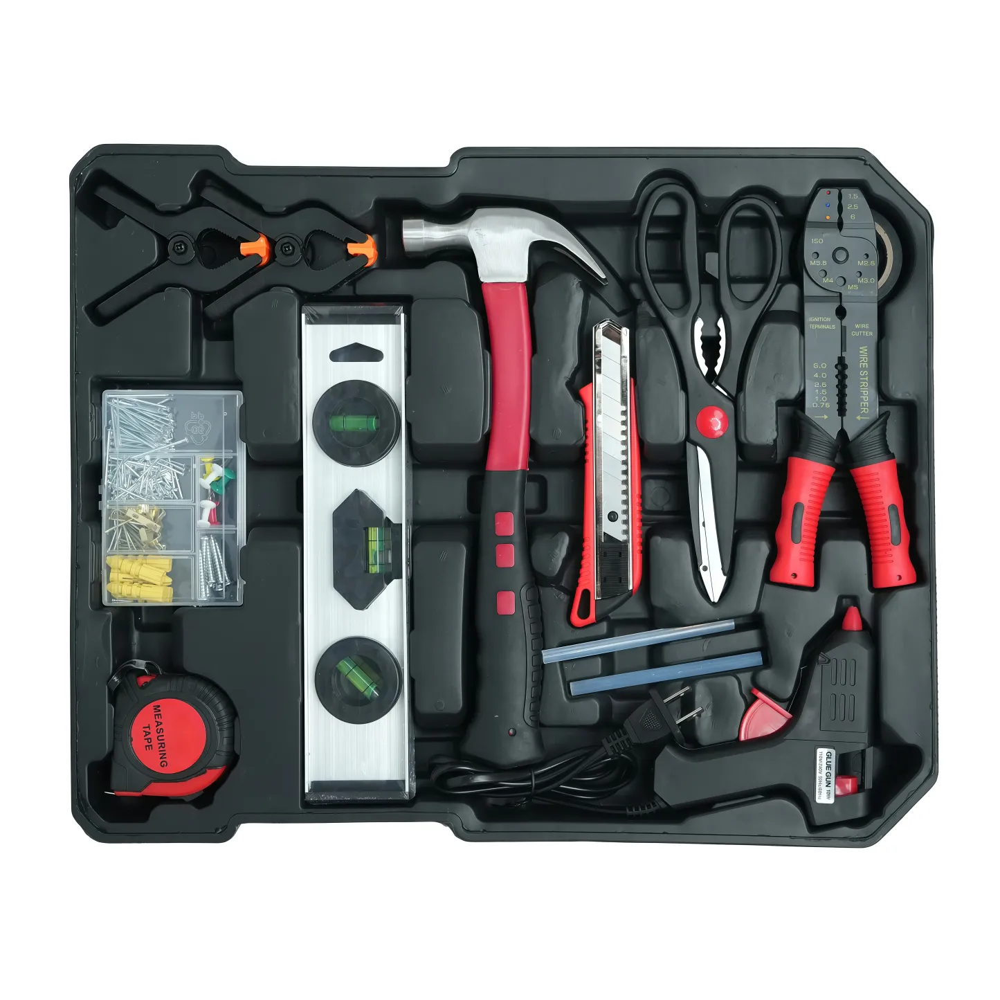 Caja de herramientas metálica de gran capacidad con 899 piezas: el kit definitivo para reparaciones domésticas. Juego completo con 4 cajones, ideal para el hogar; diseño sencillo y duradero, incluye herramientas para reparación de automóviles.