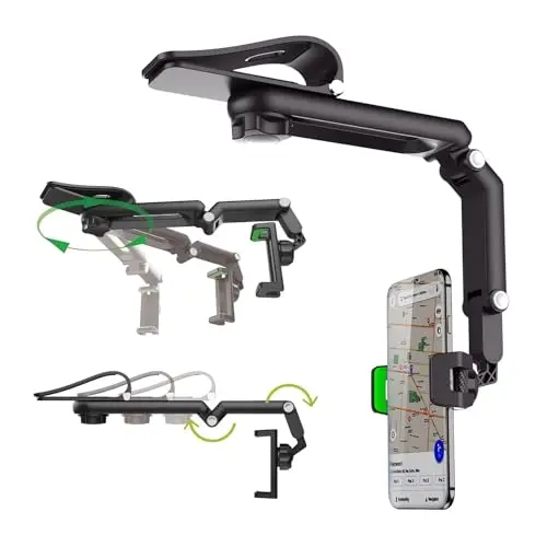 Soporte para teléfono de coche con brazo ajustable y rotación de 360°