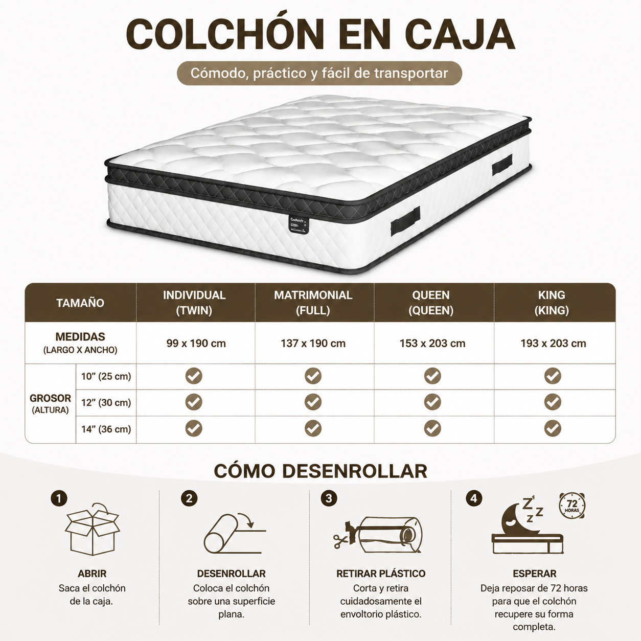 Colchón híbrido: confort y soporte 3 en 1