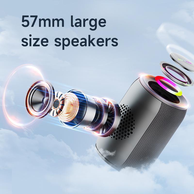 Altavoz portátil compatible con Bluetooth, altavoz inalámbrico multifuncional, altavoz estéreo de 15 W con graves potentes e iluminación RGB, altavoz resistente al agua para el hogar, exteriores, acampada y ciclismo, regalo de Halloween #SelecciónDestacad