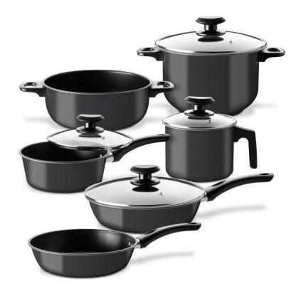 Set de Ollas, Sartenes y Hervidor de Acero de Carbono