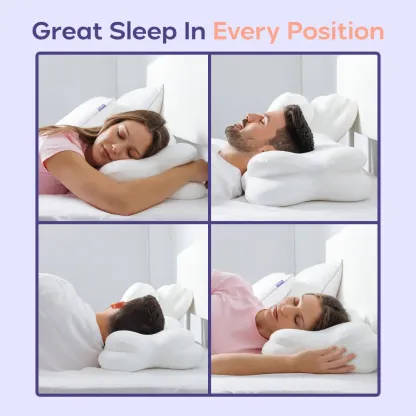 Almohadas Mellow Sleep CloudAlign con fundas refrescantes – Las mejores almohadas ergonómicas de espuma viscoelástica de 2025
