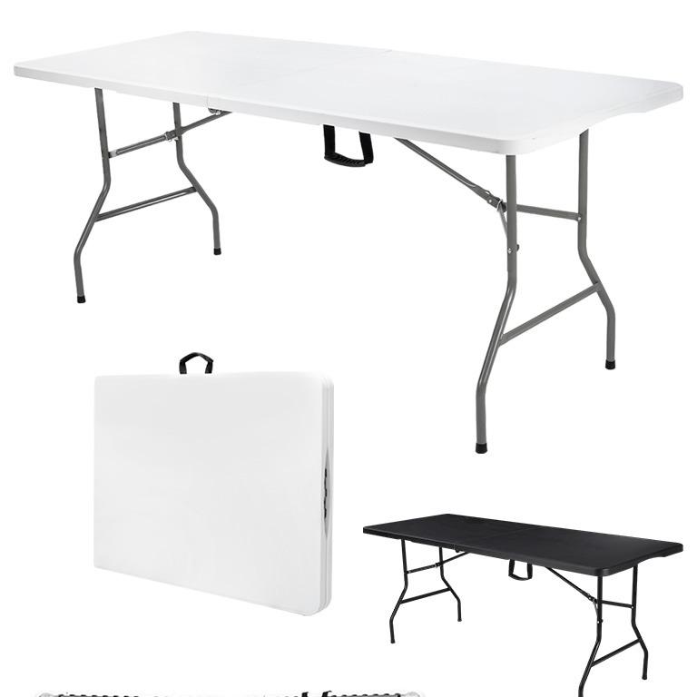 Mesa Plegable Plástico Tipo Portafolio 1.80m Jardín Portátil