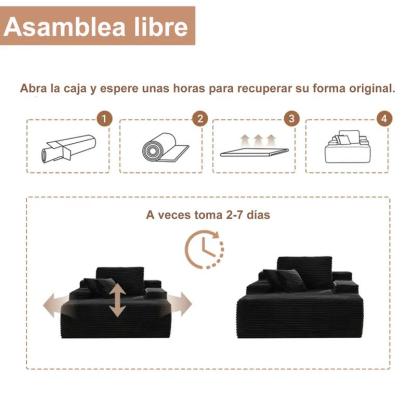 Sillón chaiselongue interior de 67 pulgadas,Sofá cama tapizado de gran tamaño, sofá cama, sillones para leer, sofás de 02