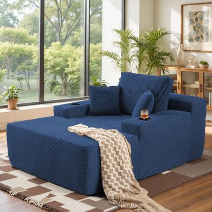 Sillón chaiselongue interior de 67 pulgadas,Sofá cama tapizado de gran tamaño, sofá cama, sillones para leer, sofás de 02