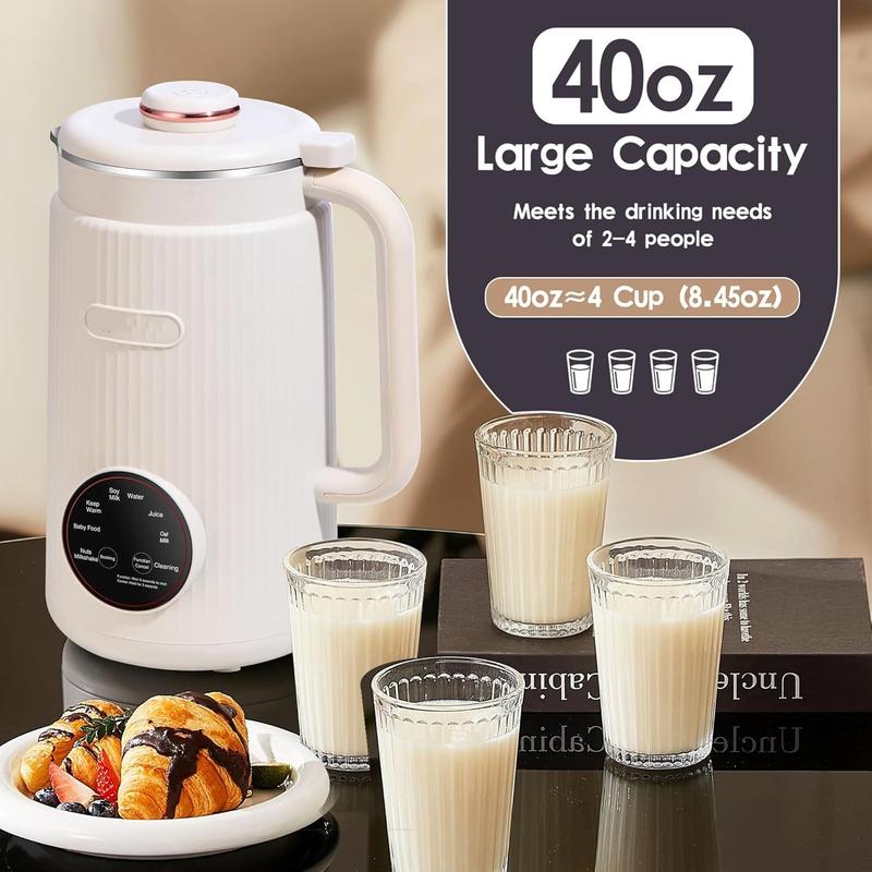 Electric Bean & Nut Milk Machine, 1200 ml Electric Juicer Blender, Nut Milk Maker, Household Kitchen Appliance and Holiday Gift #TOP PICKS