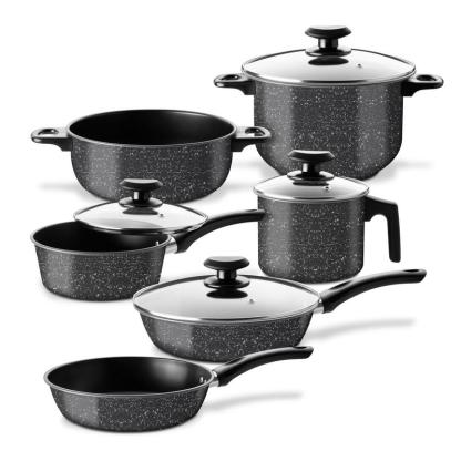 Set de Ollas, Sartenes y Hervidor de Acero de Carbono