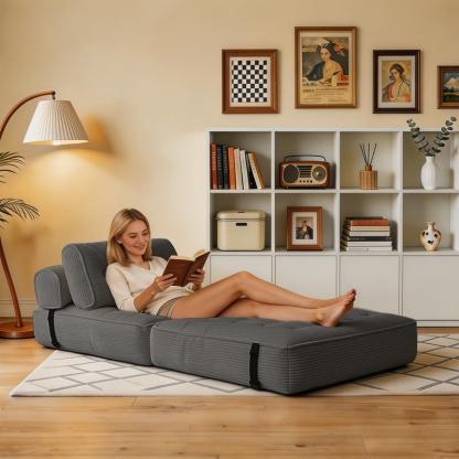 Sofá Cama Plegable 3 en 1 para Hogar Versátil y Compacto Ideal para Espacios Pequeños con Modos de Uso como Sofá Cama y Almacenamiento Fácil de Plegar sofa cloud mini bedroom