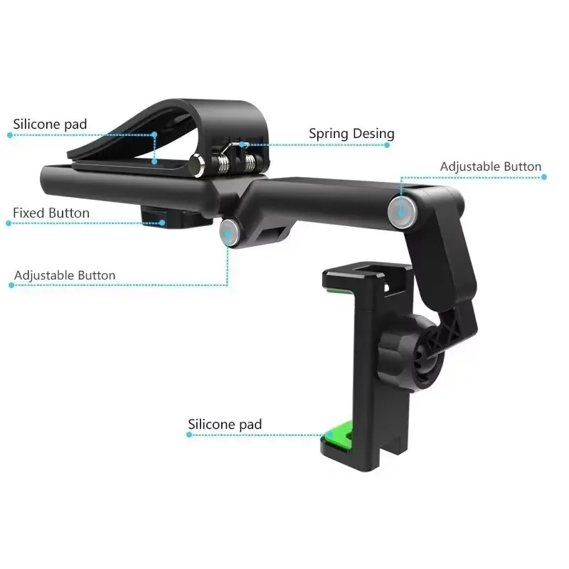 Soporte para teléfono de coche con brazo ajustable y rotación de 360°