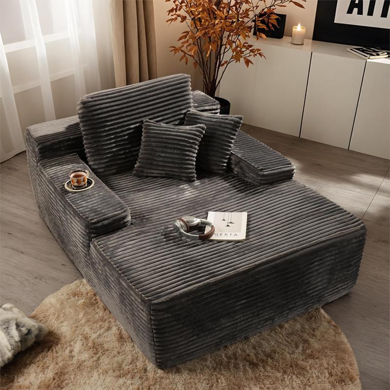 Sillón chaiselongue interior de 67 pulgadas,Sofá cama tapizado de gran tamaño, sofá cama, sillones para leer, sofás de 02