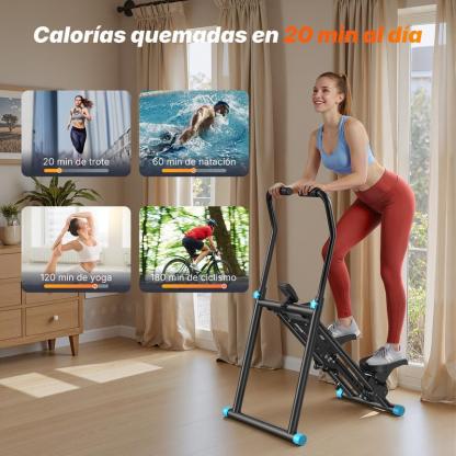 Stepper de Escalera con Manillar Pantalla LCD Capacidad 300LBS Máquina de Ejercicio Climber para Entrenamientos en Casa Equipo de Fitness para Mujeres y Hombres