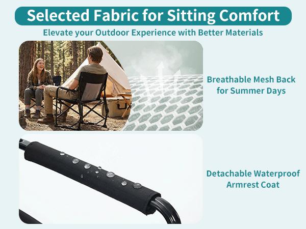 Stowaway Rocker ,Folding Camping Chair, Padded High Back, Adjustable Lumbar Support, Extra Wide for Adults, 5000 LBS Steel Frame, Portable Outdoor,summerwins