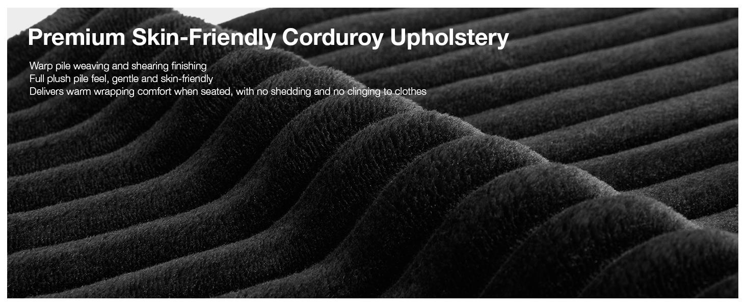 【2 Packages Shipping] L-Shape Plush Corduroy Velvet Modern Sofa with Deep Seat, Upholstered Couches for Living Room & Bedroom, No Assembly Required,DealsForYouDays