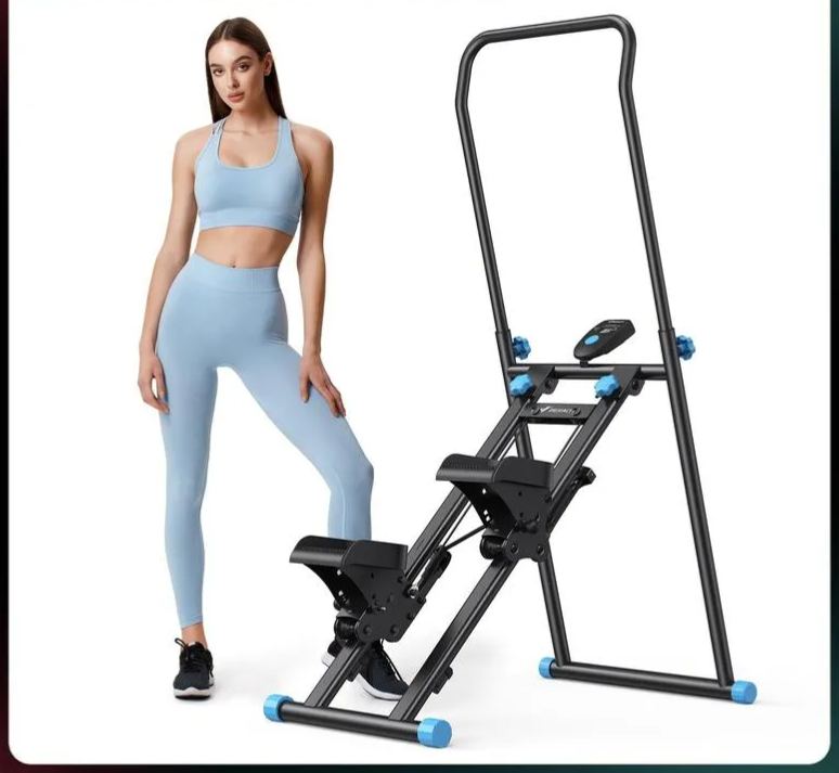 Stepper de Escalera con Manillar Pantalla LCD Capacidad 300LBS Máquina de Ejercicio Climber para Entrenamientos en Casa Equipo de Fitness para Mujeres y Hombres