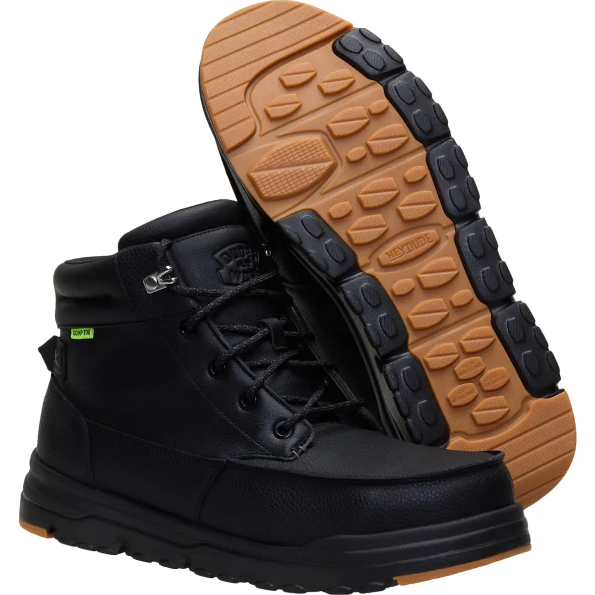 Bradley Work CT Leather: Botas de trabajo cómodas y sin cordones para hombre