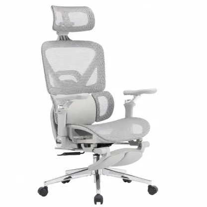 Silla de oficina comercial ergonómica de respaldo alto: reposabrazos ajustables en 6D, respaldo de malla de alta elasticidad, soporte lumbar de 3 zonas, asiento acolchado grueso, asiento ajustable ergonómicamente.