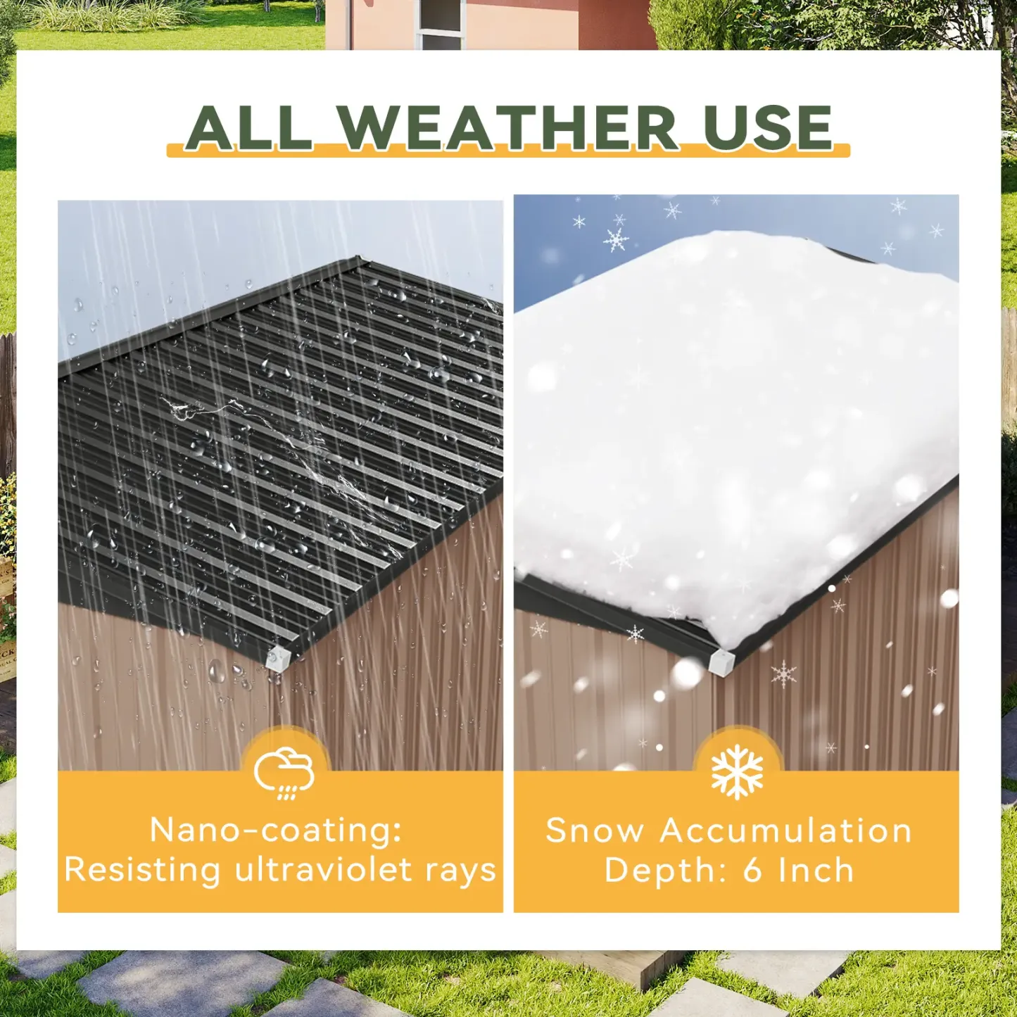 [Deal] Aoxun Outdoor Metal Storage Shed with Base, Lockable Door & Sloped Roof, Weather-Resistant Utility Shed for Garden, Patio & Backyard Astronaut Nebula   Star