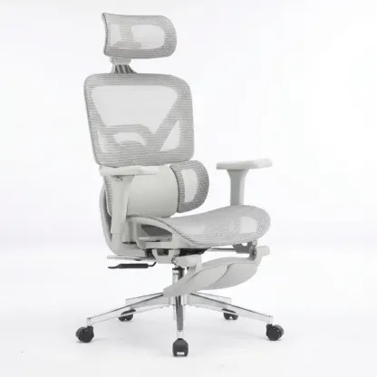 Silla de oficina comercial ergonómica de respaldo alto: reposabrazos ajustables en 6D, respaldo de malla de alta elasticidad, soporte lumbar de 3 zonas, asiento acolchado grueso, asiento ajustable ergonómicamente.