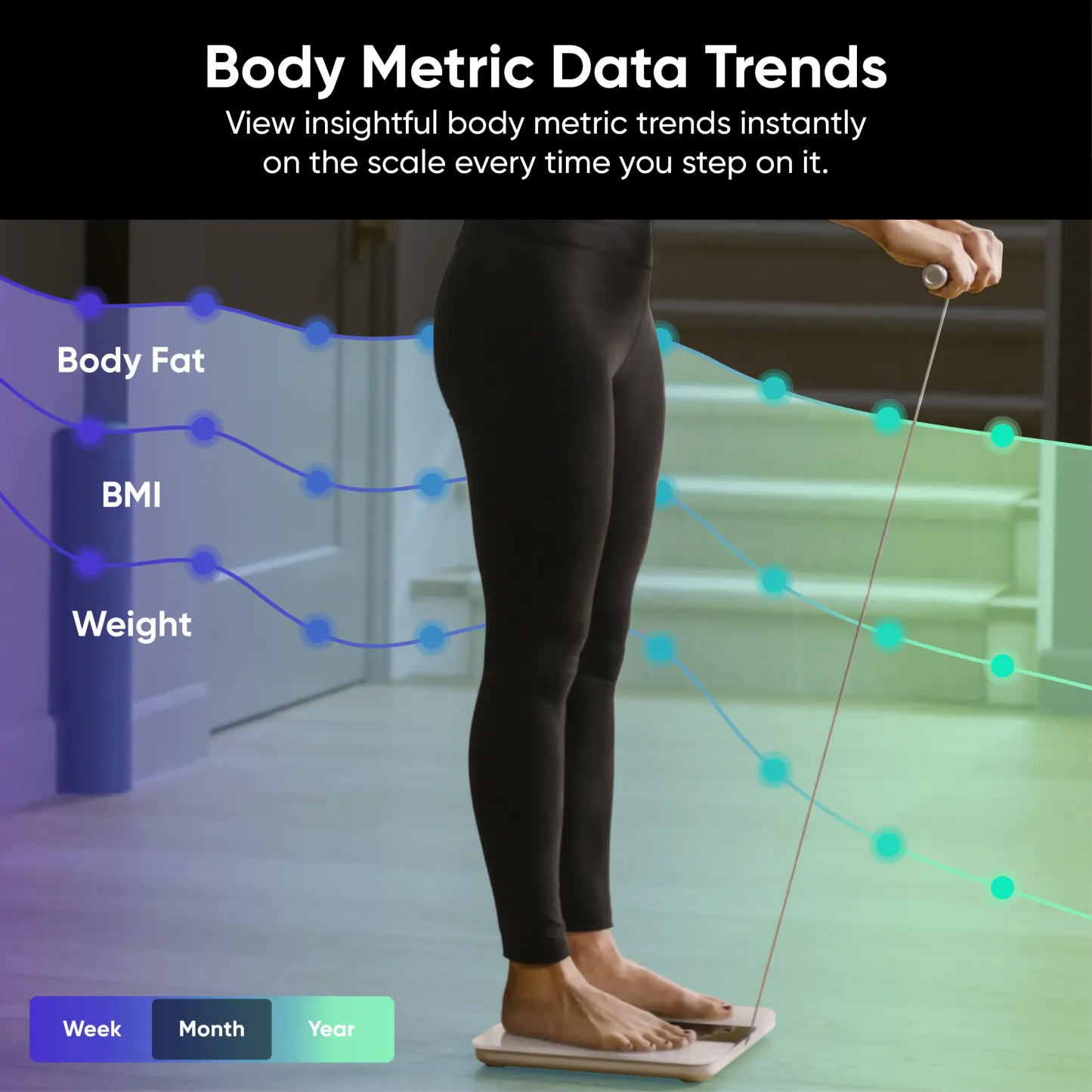 Báscula digital inteligente con Bluetooth para composición corporal: peso, IMC, grasa corporal, masa muscular y medición segmentaria; salud y bienestar, báscula inteligente.