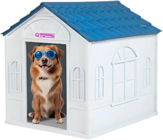 Casa Para Perro Q Perrón Raza Chica Resistente Al Exterior, Fácil De Ensamblar Y Limpiar