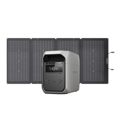 Estación de energía portátil DELTA 3 Classic con panel solar de 160 W o 220 W, carga solar, batería LiFePO4 y salida de CA de 1800 W / USB-C de 100 W.