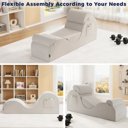 Silla ergonómica de pana para yoga (para adultos)