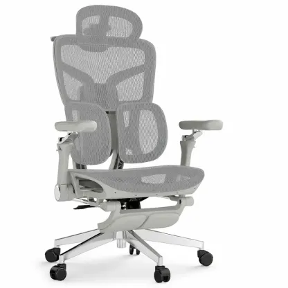 Silla de oficina comercial ergonómica de respaldo alto: reposabrazos ajustables en 6D, respaldo de malla de alta elasticidad, soporte lumbar de 3 zonas, asiento acolchado grueso, asiento ajustable ergonómicamente.