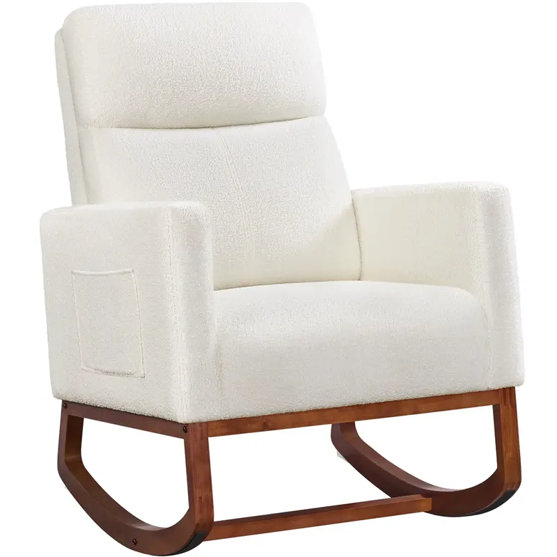 Sillón mecedor y giratorio de pana para guardería Yaheetech