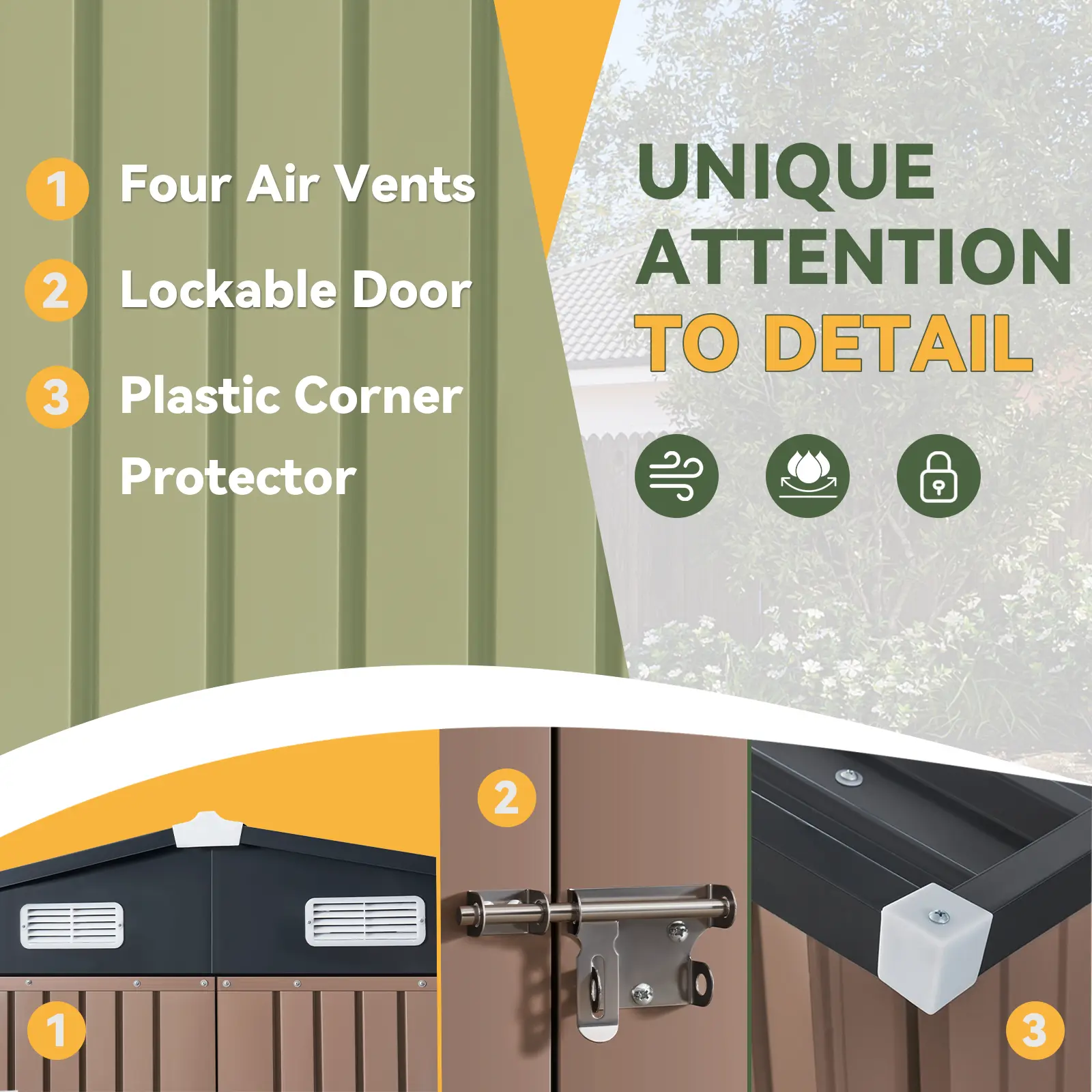 [Deal] Aoxun Outdoor Metal Storage Shed with Base, Lockable Door & Sloped Roof, Weather-Resistant Utility Shed for Garden, Patio & Backyard Astronaut Nebula   Star