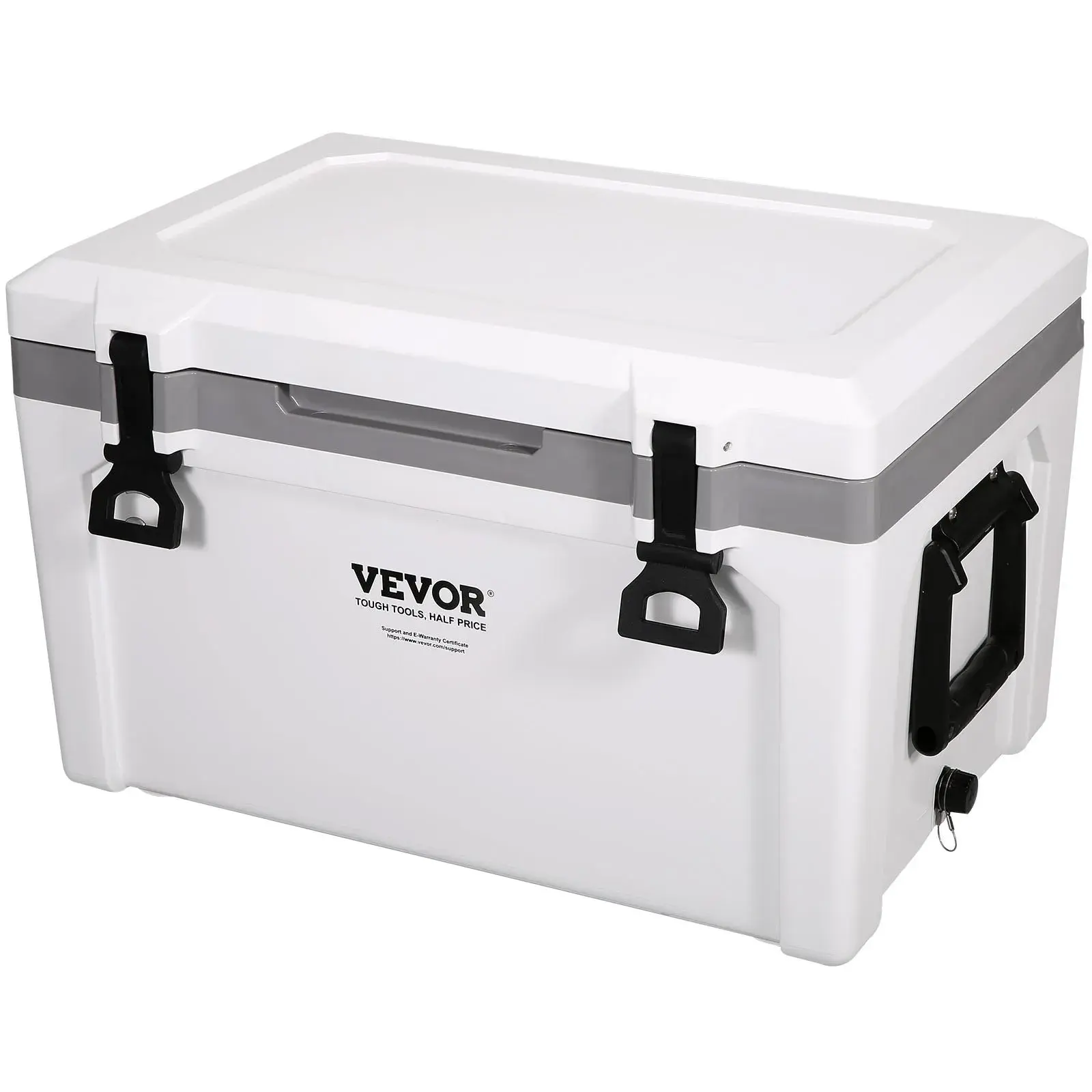 Nevera Portátil Aislante 350 Gold, 52 qt, Capacidad para 50 Latas, Conserva el Hielo hasta 6 Días, Asa Resistente y Superficie Antideslizante, Ideal para Camping, Viajes y Uso al Aire Libre.
