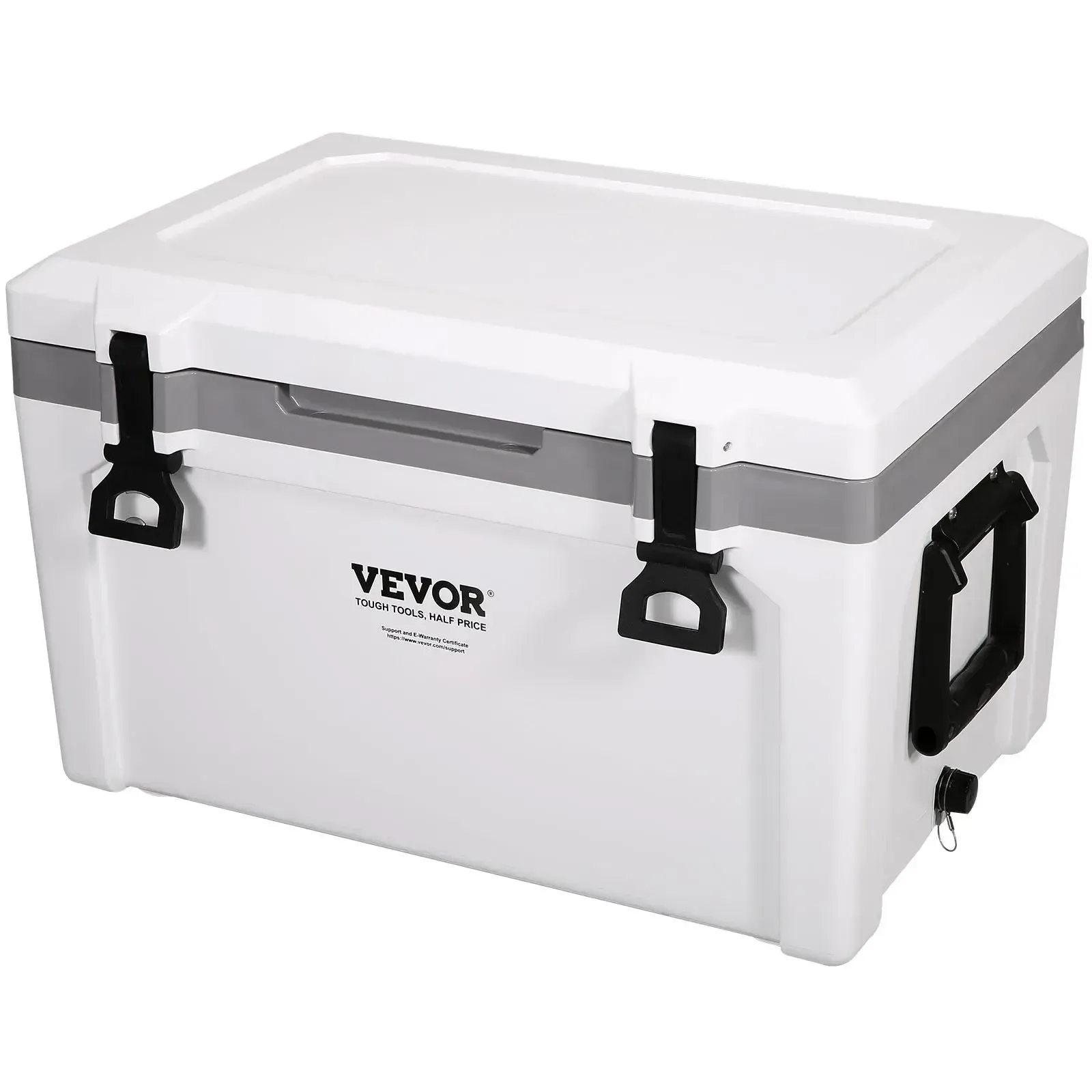 Nevera Portátil Aislante 350 Gold, 52 qt, Capacidad para 50 Latas, Conserva el Hielo hasta 6 Días, Asa Resistente y Superficie Antideslizante, Ideal para Camping, Viajes y Uso al Aire Libre.