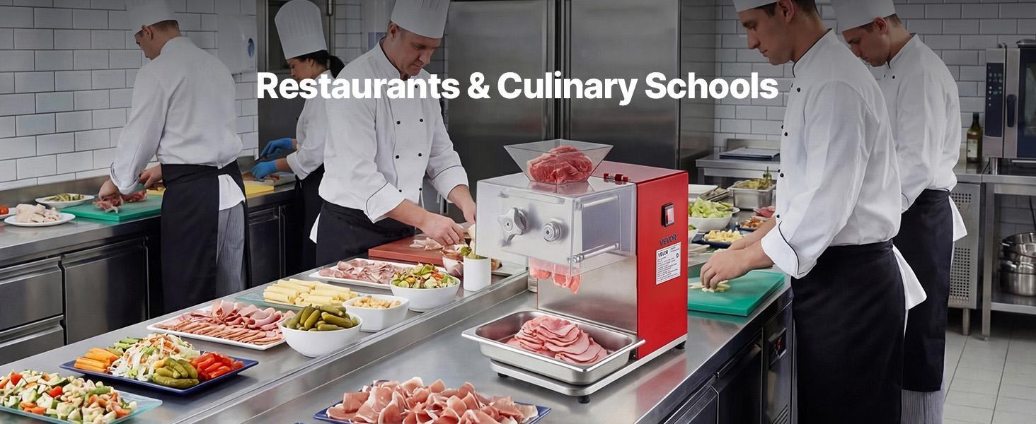 【Fallpicks】VEVOR Meat Cutter Machine, 850W Commercial Electric Slicer, 3.5mm Heavy-Duty Stainless Steel Blade Shredder, Lightweight Stable Nonslip Base, 1-Touch Off/On, Easy Maintenance for Boneless Meat, Soft Vegetables (Home Meal Prep, Kitchen Use)
