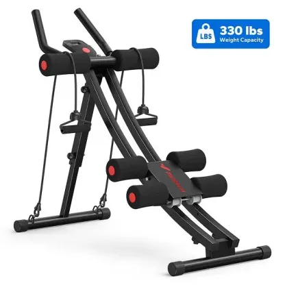 Máquina de entrenamiento abdominal ajustable con monitor LCD para esculpir el core y la cintura