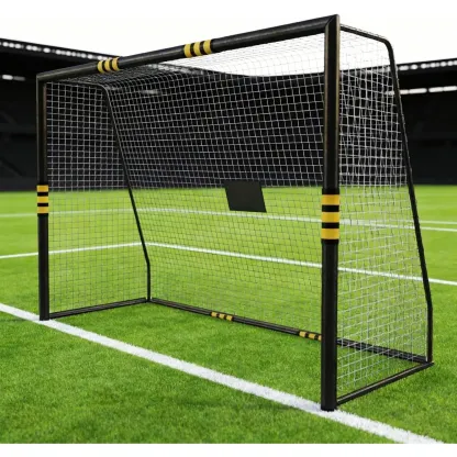 Portería de fútbol profesional: diseño resistente a la intemperie y con acolchado de espuma. Portería de fútbol para exteriores con red de malla cerrada para niños y adultos, pared de tiro de alta calidad para juegos recreativos y entrenamiento.