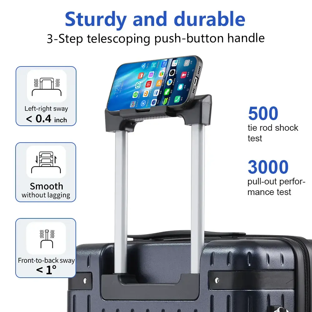 Juego de 3 Maletas Rígidas ABS+PC Expandibles, con Cerradura TSA, Ruedas Silenciosas 360° y Diseño Ligero, 20/24/28 Pulgadas, Ideal para Viajes Internacionales y de Negocios