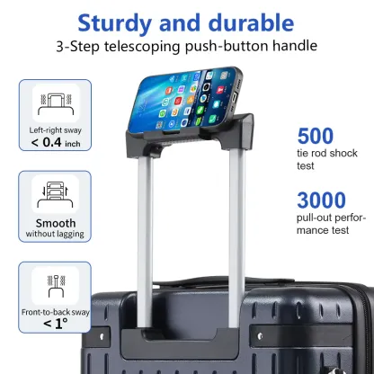 Juego de 3 Maletas Rígidas ABS+PC Expandibles, con Cerradura TSA, Ruedas Silenciosas 360° y Diseño Ligero, 20/24/28 Pulgadas, Ideal para Viajes Internacionales y de Negocios
