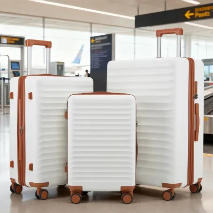 Juego de 3 Maletas Rígidas ABS+PC Expandibles, con Cerradura TSA, Ruedas Silenciosas 360° y Diseño Ligero, 20/24/28 Pulgadas, Ideal para Viajes Internacionales y de Negocios