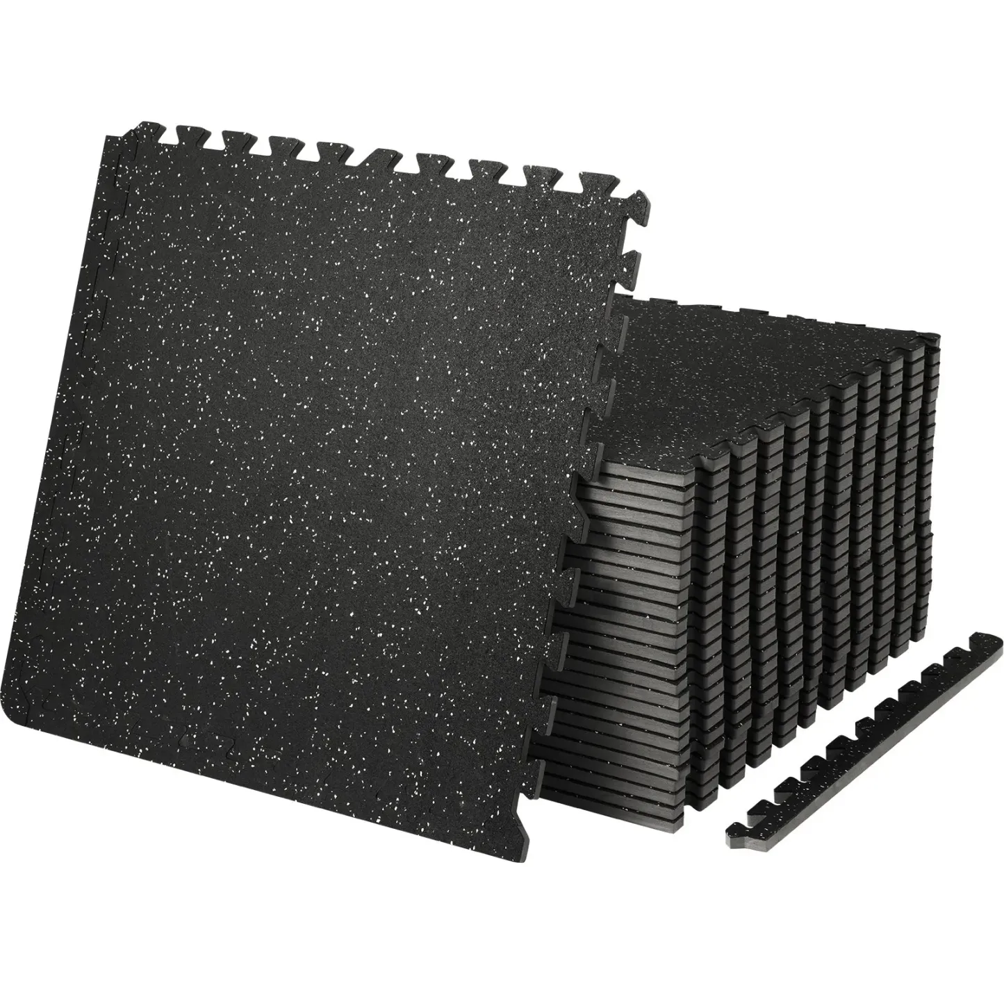 25 alfombrillas de gimnasio de 1/2 pulgada de grosor, 24" x 24", de espuma EVA y goma, entrelazables, con cobertura de 100 pies cuadrados, suelo tipo puzle impermeable para gimnasio, hogar, garaje y sótano.