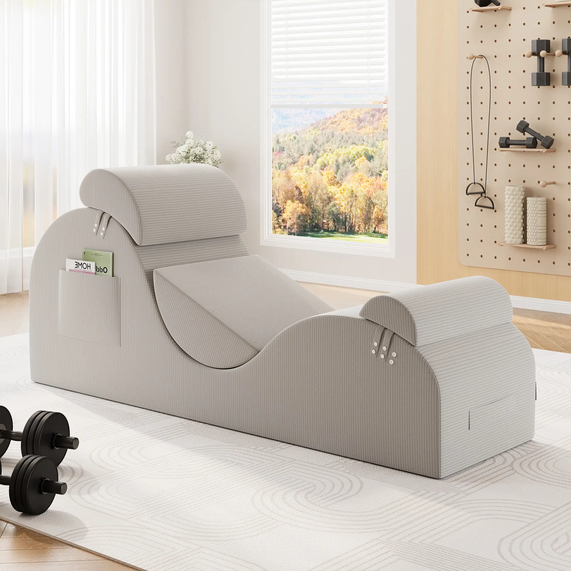 Silla ergonómica de pana para yoga (para adultos)
